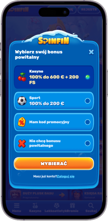 Spinfin Casino Rejestracja